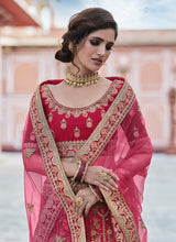Load image into Gallery viewer, Buy online Stone And Sequins Work Pink Color Bridal Lehenga Choli

