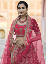 Load image into Gallery viewer, Order Pink Color Wedding Wear Sequins And Thread Work Lehenga Choli
