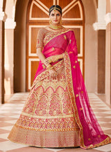 Load image into Gallery viewer, Pink Color Velvet Fabric Dori Work Lehenga With Net Dupatta
