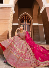 Load image into Gallery viewer, Buy Pink Color Velvet Fabric Dori Work Lehenga With Net Dupatta

