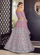 Load image into Gallery viewer, shop Mauve Pink Color Georgette Material Gota Work Lehenga Choli
