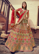 Load image into Gallery viewer, buy Bridal Wear Red Color Lehenga With Zari And Stone Work
