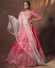 Load image into Gallery viewer, Shop Delightful Pink Color Art Silk Base Lehenga Choli
