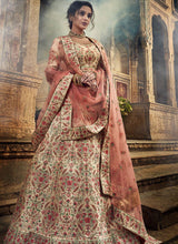 Load image into Gallery viewer, online Exceptional Cream Color Art Silk Base Lehenga Choli for Wedding

