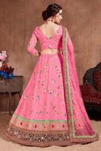 Load image into Gallery viewer, buy popular pink colored heavy work silk base lehenga choli
