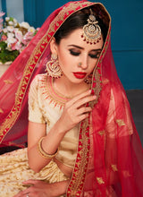 Load image into Gallery viewer, Buy Trendy Beige Color Satin Base Embroidered Lehenga Choli Set
